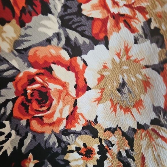 Faith and Joy Orange Black A-Line Skirt Casual Resort Wear - Picture 6 of 16